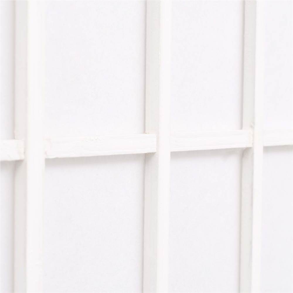 Folding 6-Panel Room Divider Japanese Style 240x170 cm White