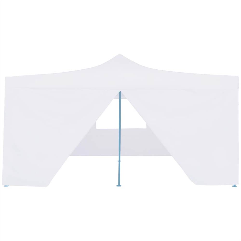 Folding Gazebo with 4 Sidewalls 5x5 m White