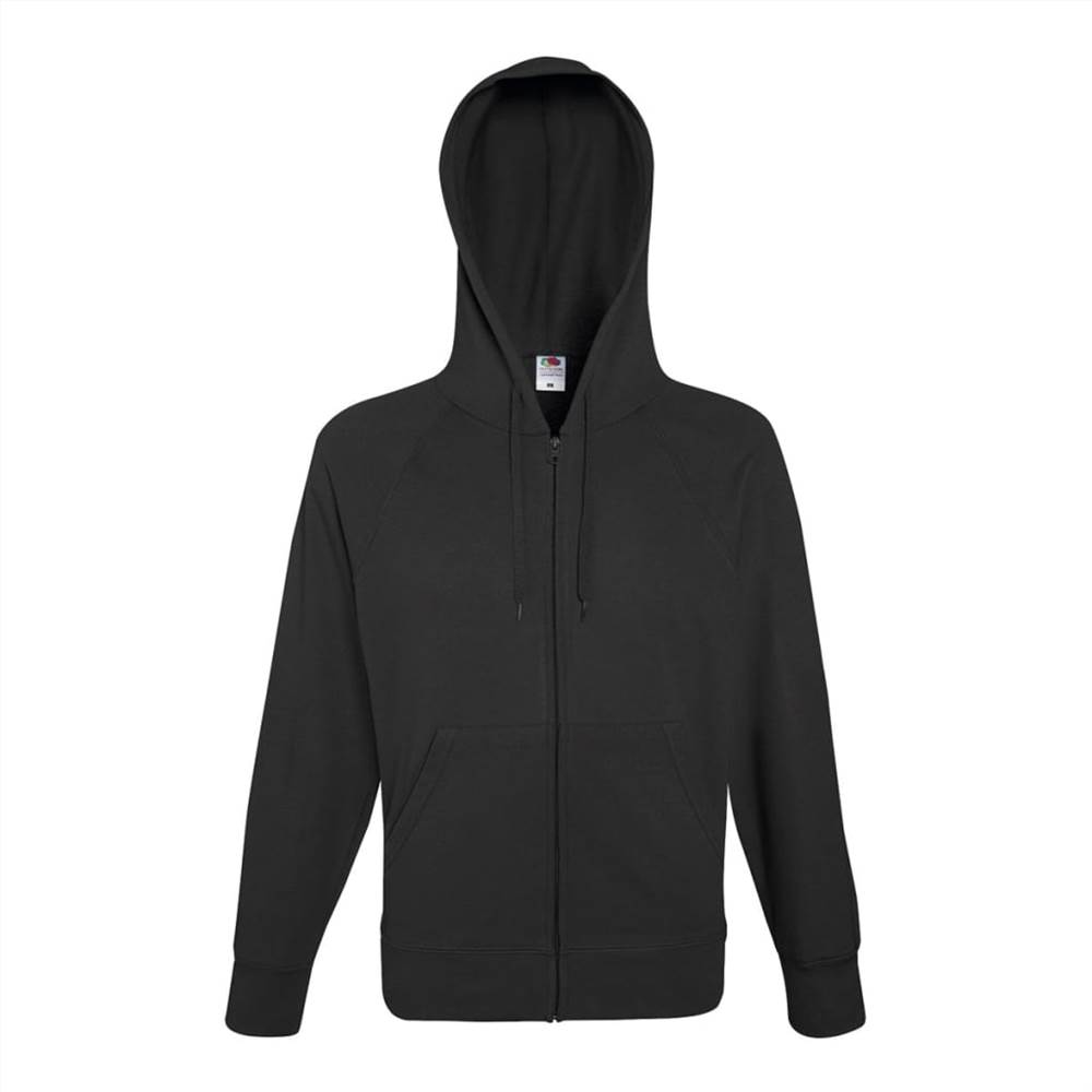 fruit of the loom black zip up hoodie