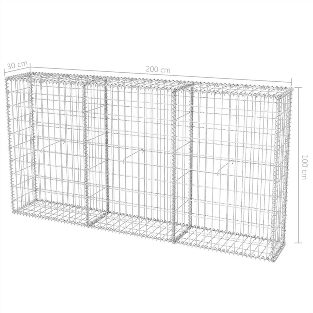 Gabion Basket Galvanised Steel 100x50x100 cm