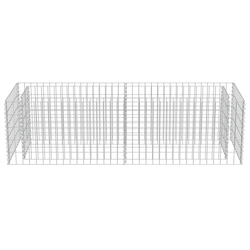 Gabion Raised Bed Galvanised Steel 180x50x50 cm
