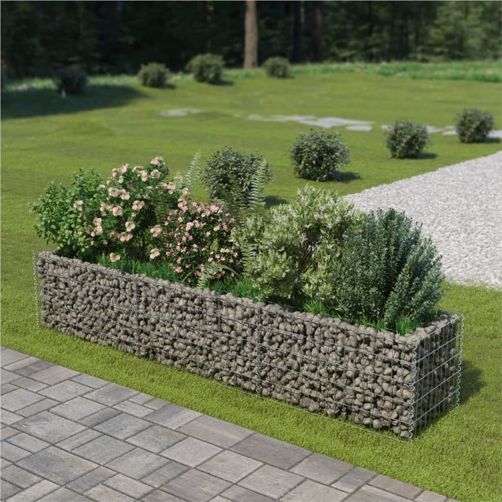 

Gabion Raised Bed Galvanised Steel 270x50x50 cm