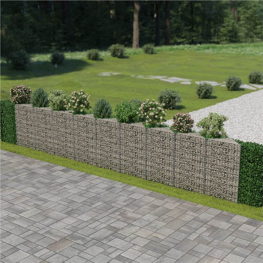 

Gabion Wall Galvanised Steel 630x30x100 cm