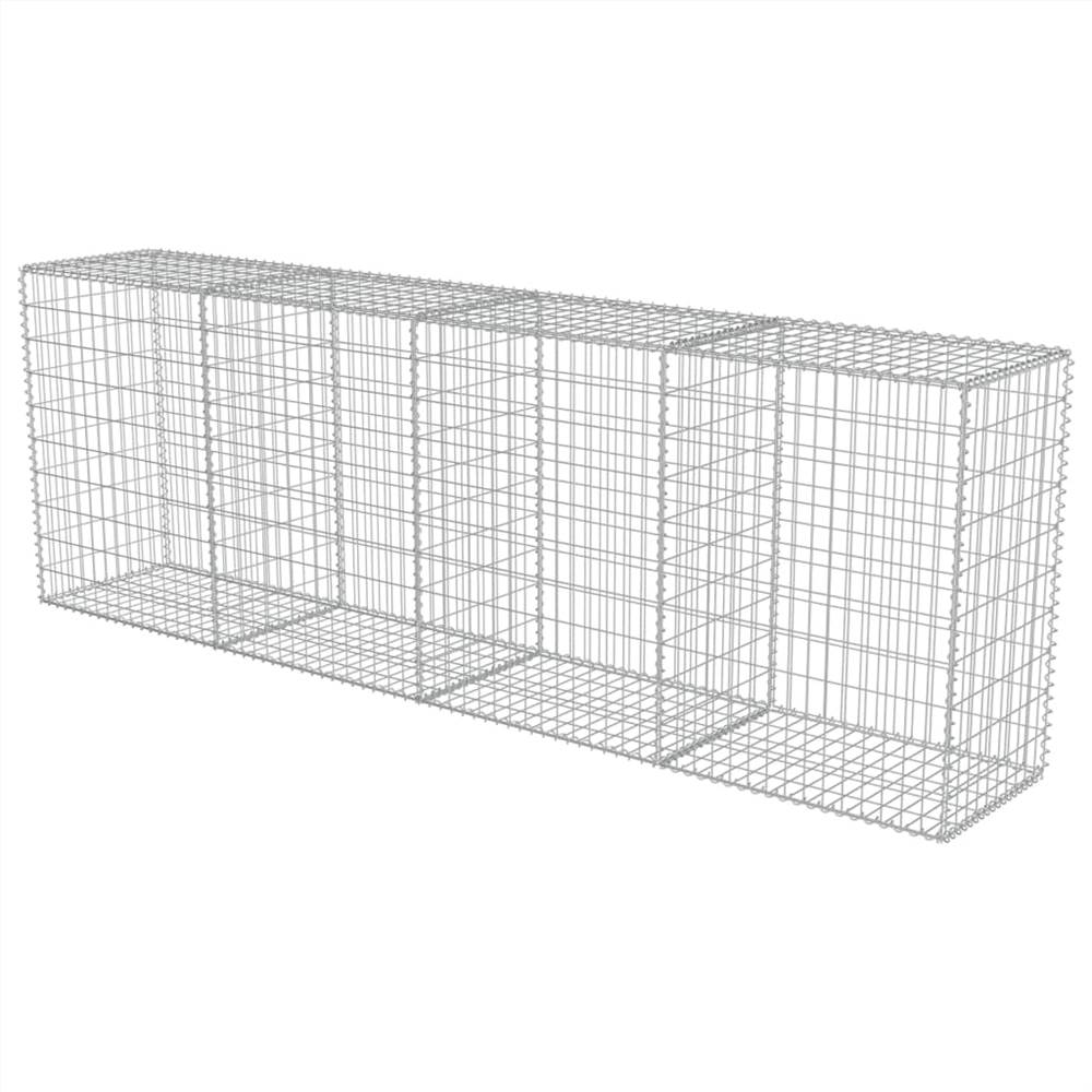 Gabion Wall With Covers Galvanised Steel 300x50x100 Cm 8 Gabion Wall with Covers Galvanised Steel 300x50x100 cm