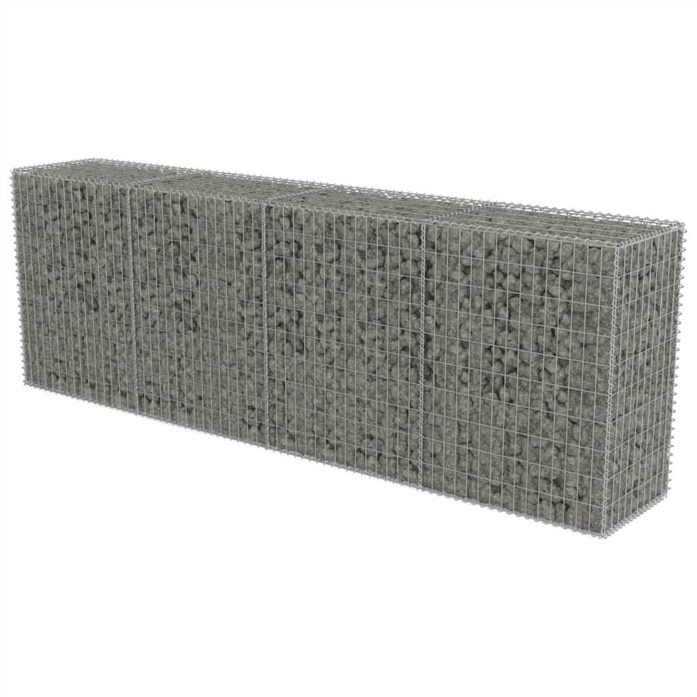 Gabion Wall With Covers Galvanised Steel 300x50x100 Cm 9 Gabion Wall with Covers Galvanised Steel 300x50x100 cm