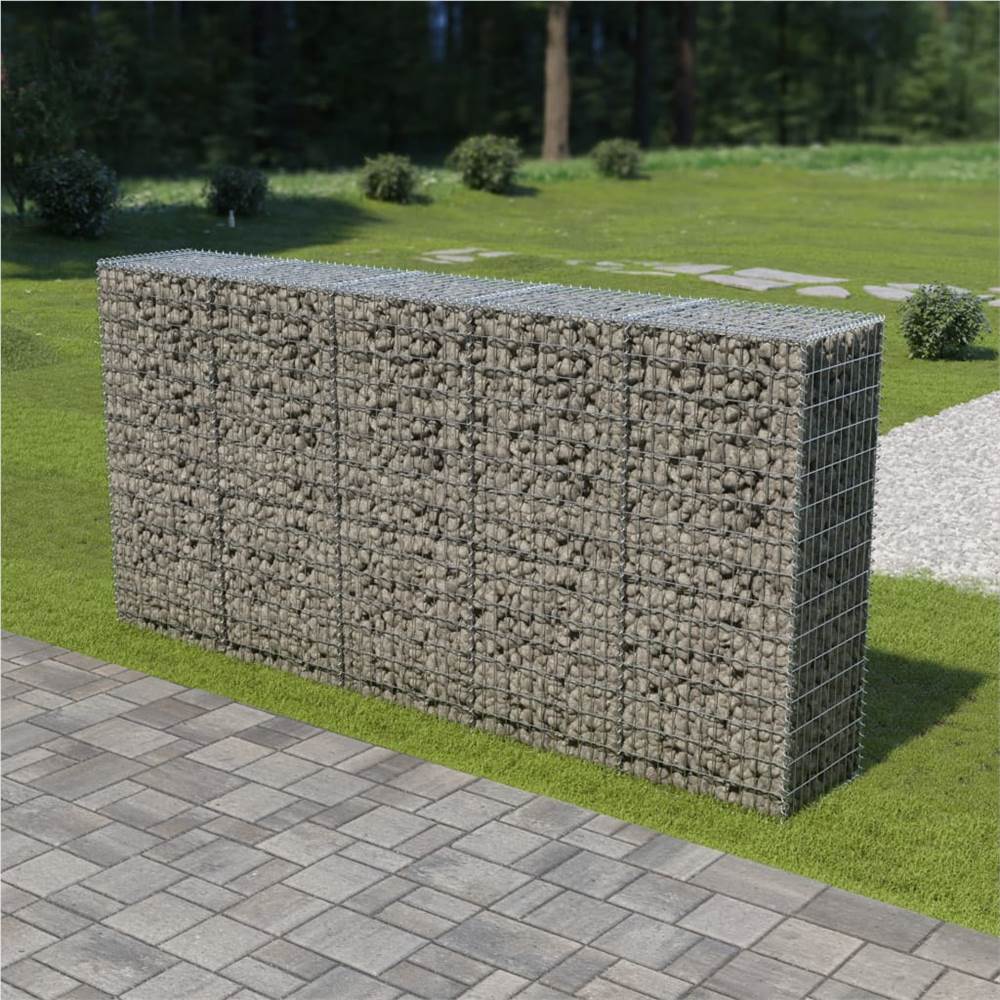 

Gabion Wall with Covers Galvanised Steel 300x50x150 cm