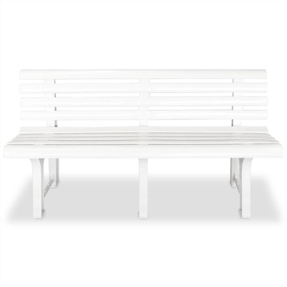 Garden Bench 145,5 cm Plastic White