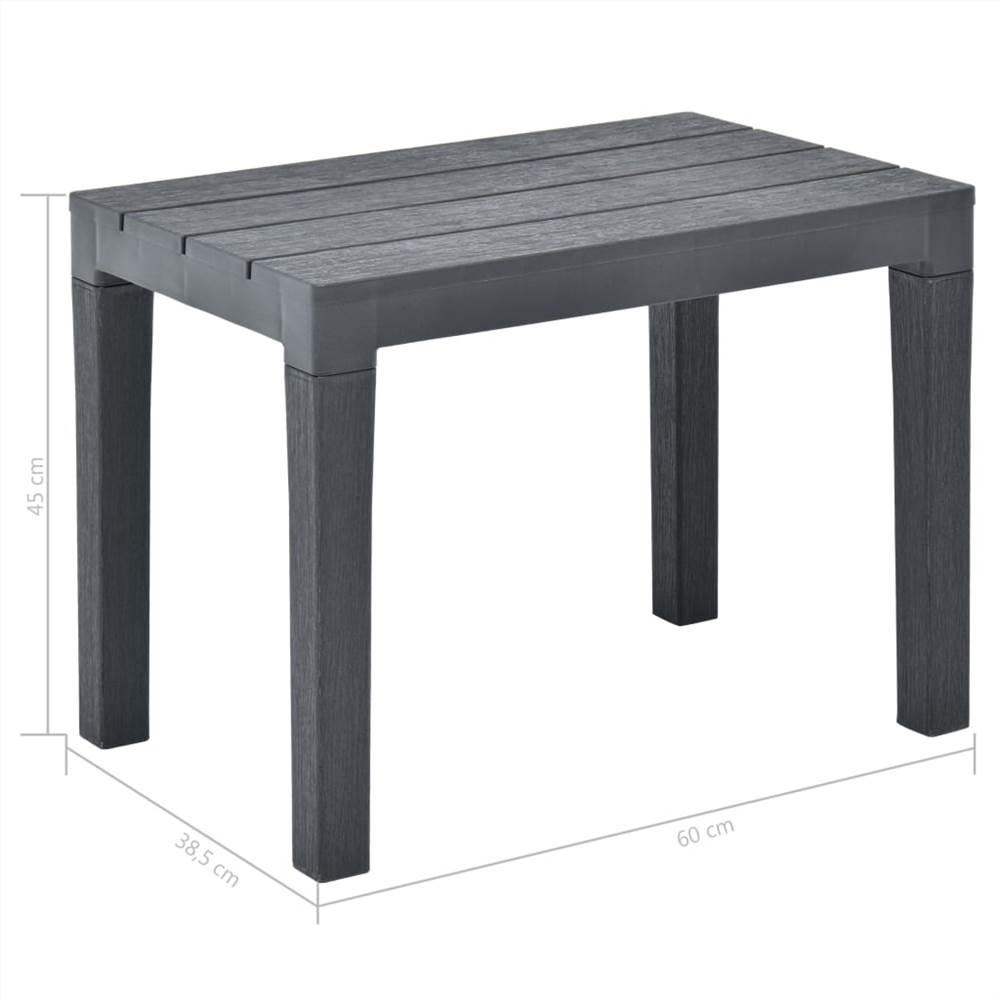 Garden Benches 2 pcs Anthracite Plastic