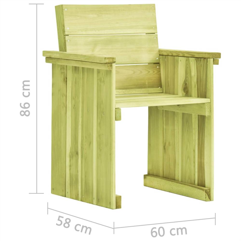 Garden Chair Impregnated Pinewood