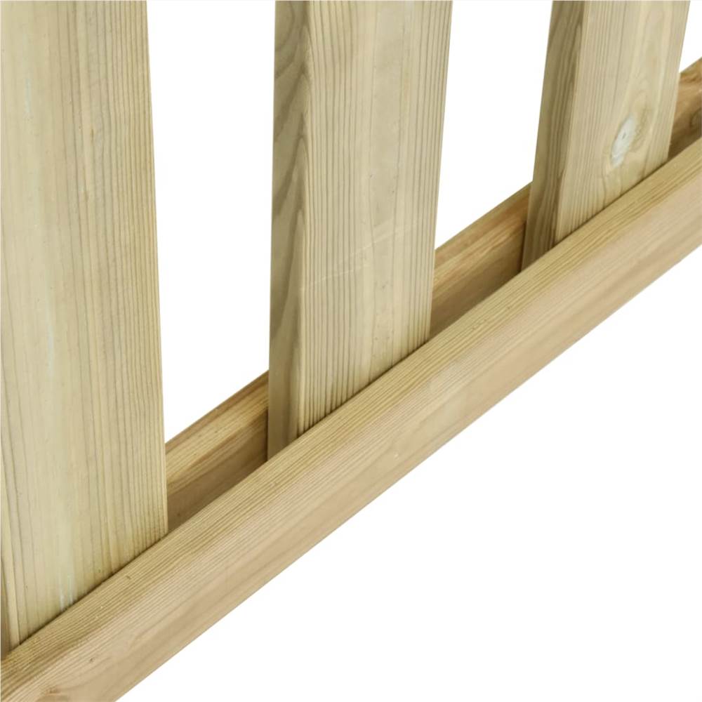 Garden Fence with 2 Posts Impregnated Pinewood 182x170 cm