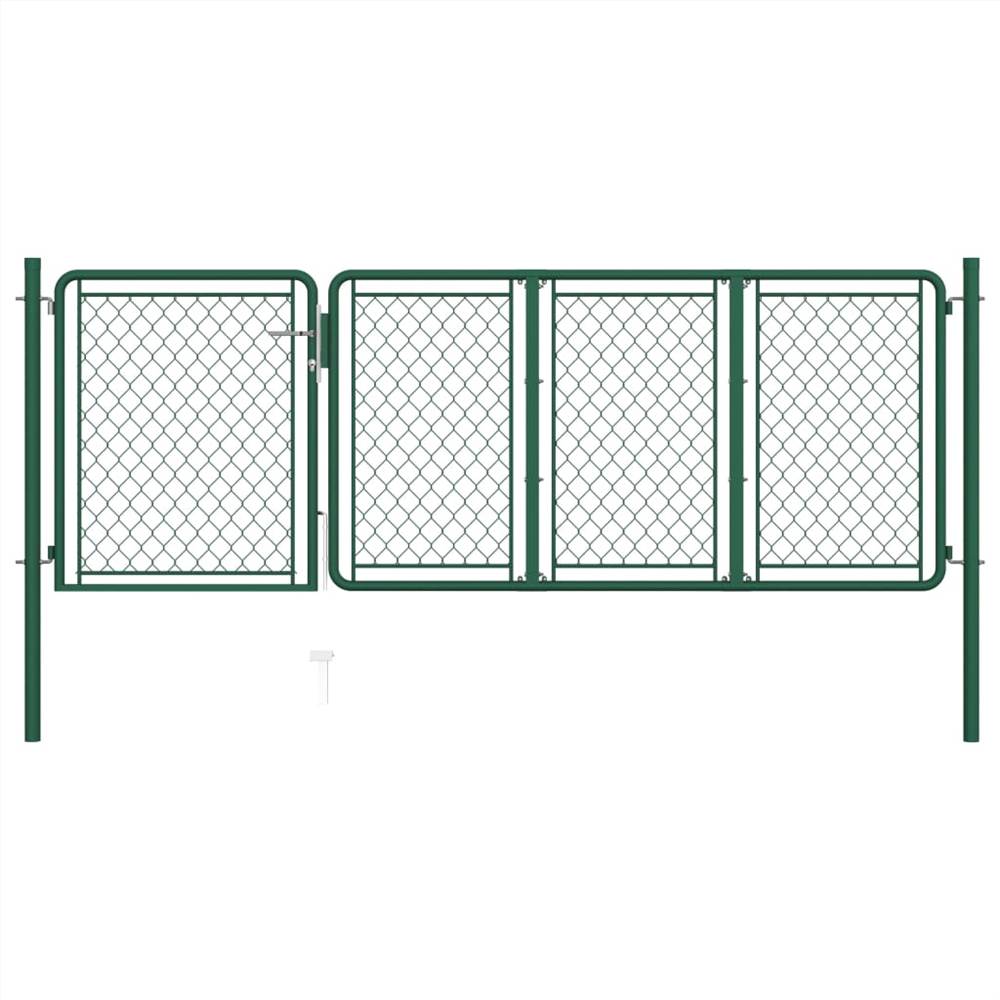 

Garden Gate Steel 100x350 cm Green