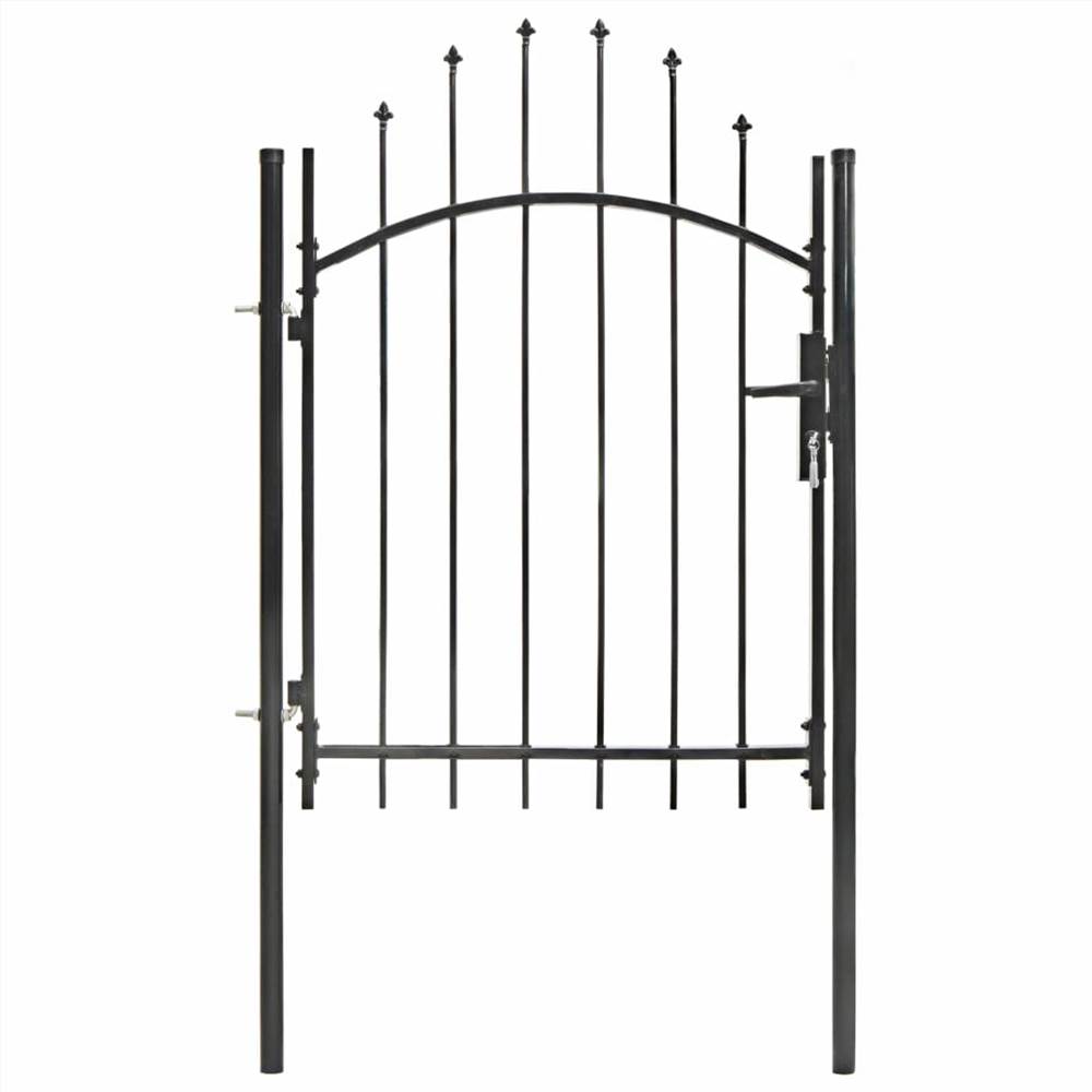 

Garden Gate Steel 1x1.75 m Black