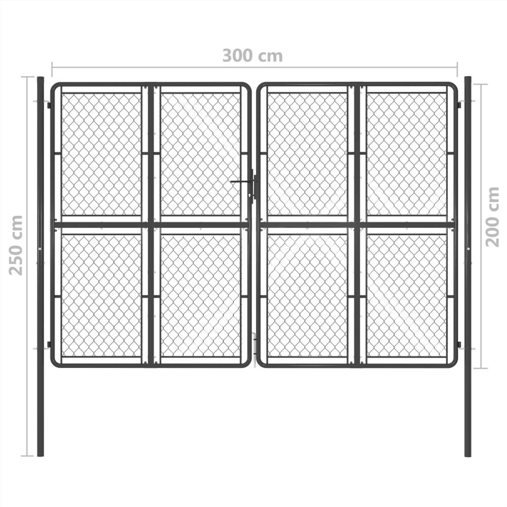 Garden Gate Steel 300x200 cm Anthracite