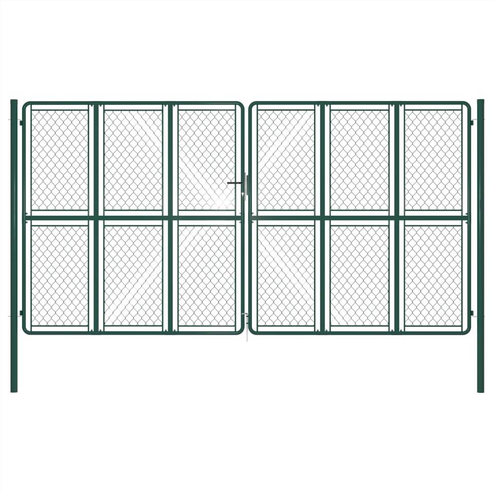 

Garden Gate Steel 400x175 cm Green