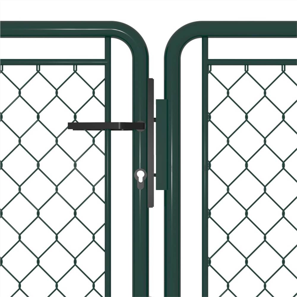 Garden Gate Steel 400x75 Cm Green 9 Garden Gate Steel 400x75 cm Green