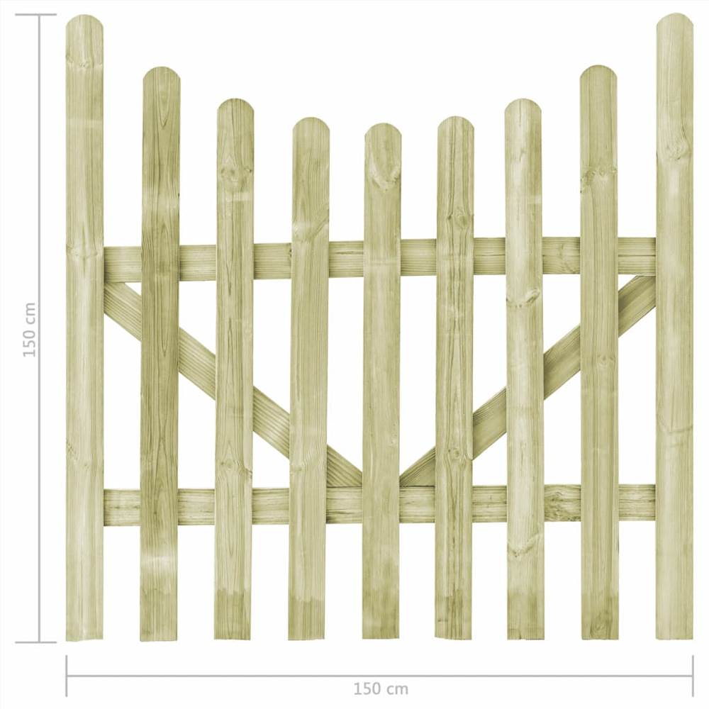 Garden Gates 2 pcs Impregnated Pinewood 150x150 cm