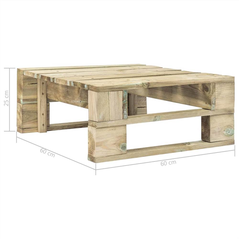 Garden Pallet Ottoman Wood