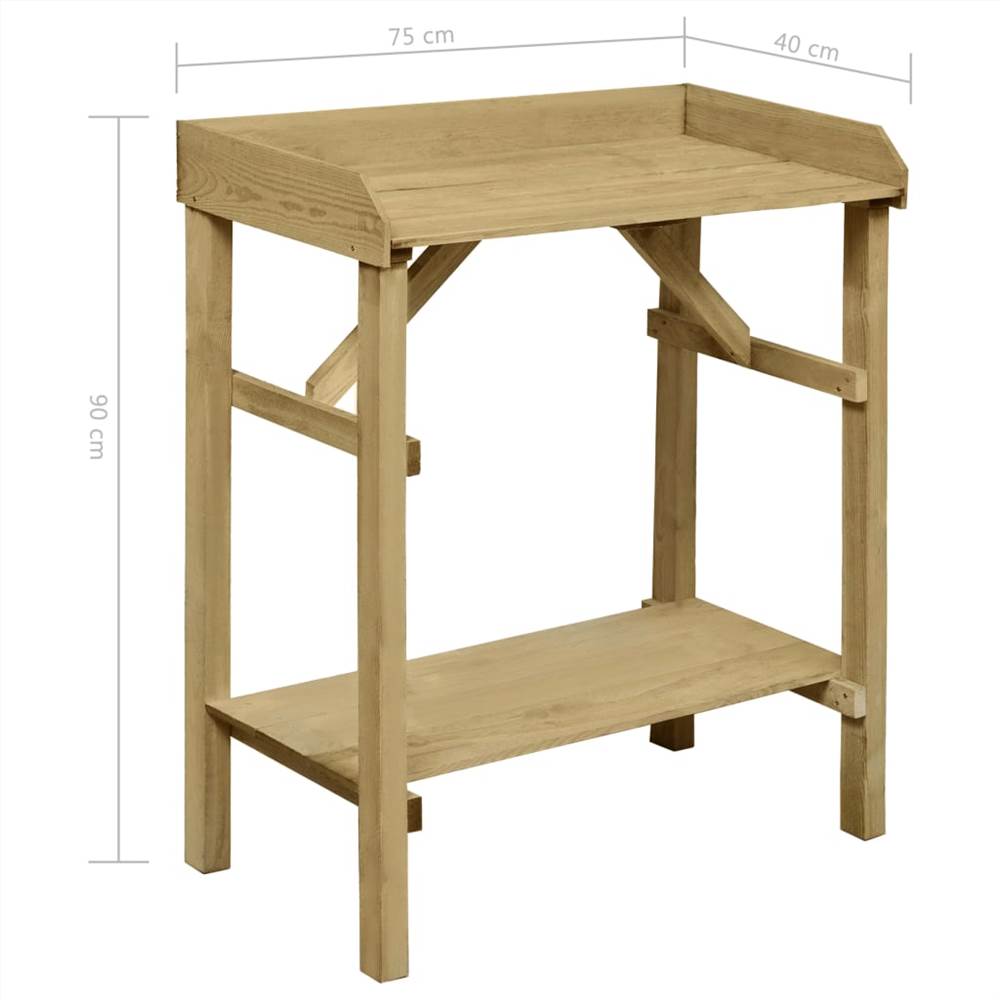Garden Planter Table Impregnated Pinewood 75x40x90 cm