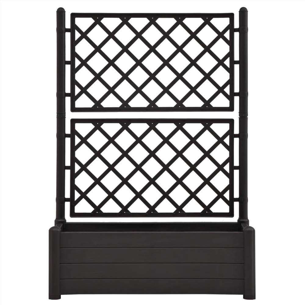 Garden Planter with Trellis 100x43x142 cm PP Anthracite