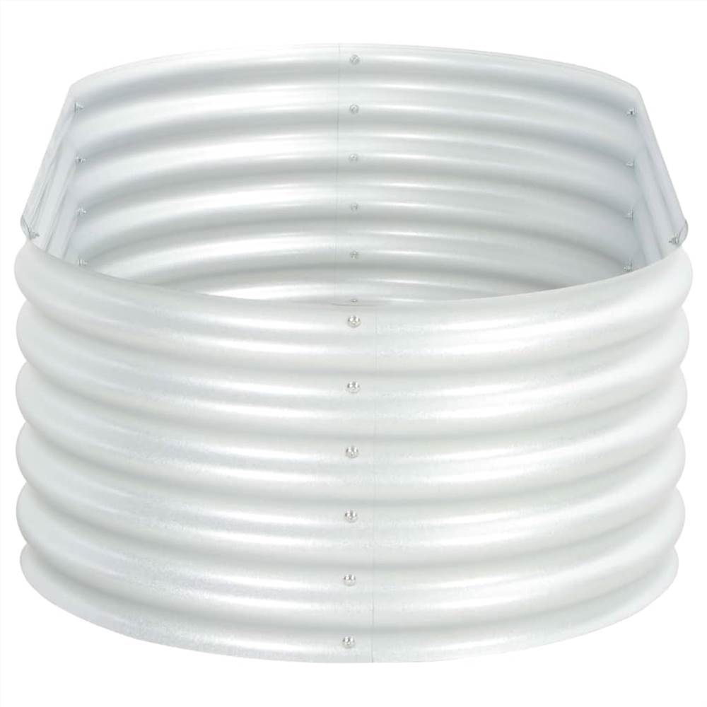 Garden Raised Bed 160x80x44 cm Galvanised Steel Silver