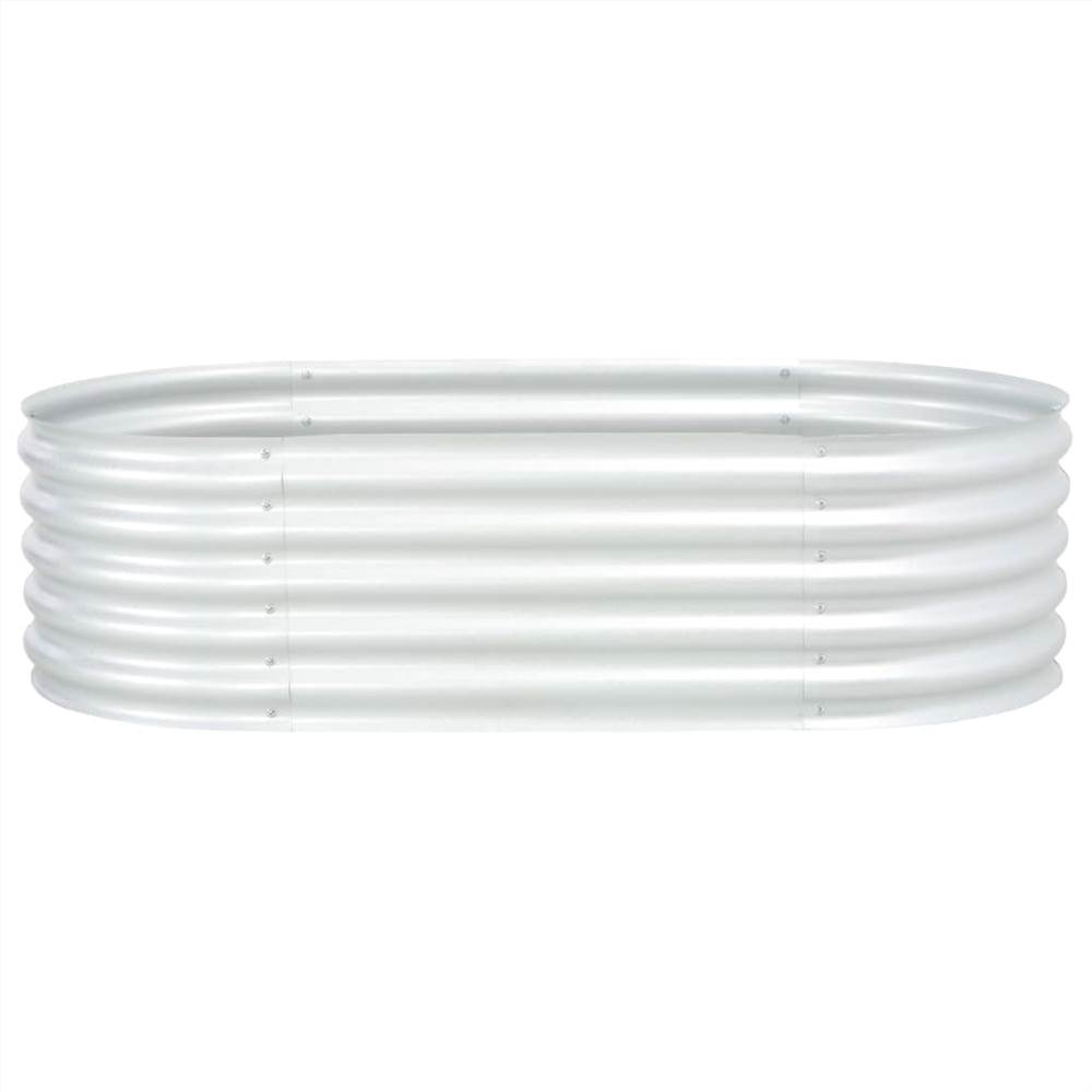 Garden Raised Bed 160x80x44 cm Galvanised Steel Silver