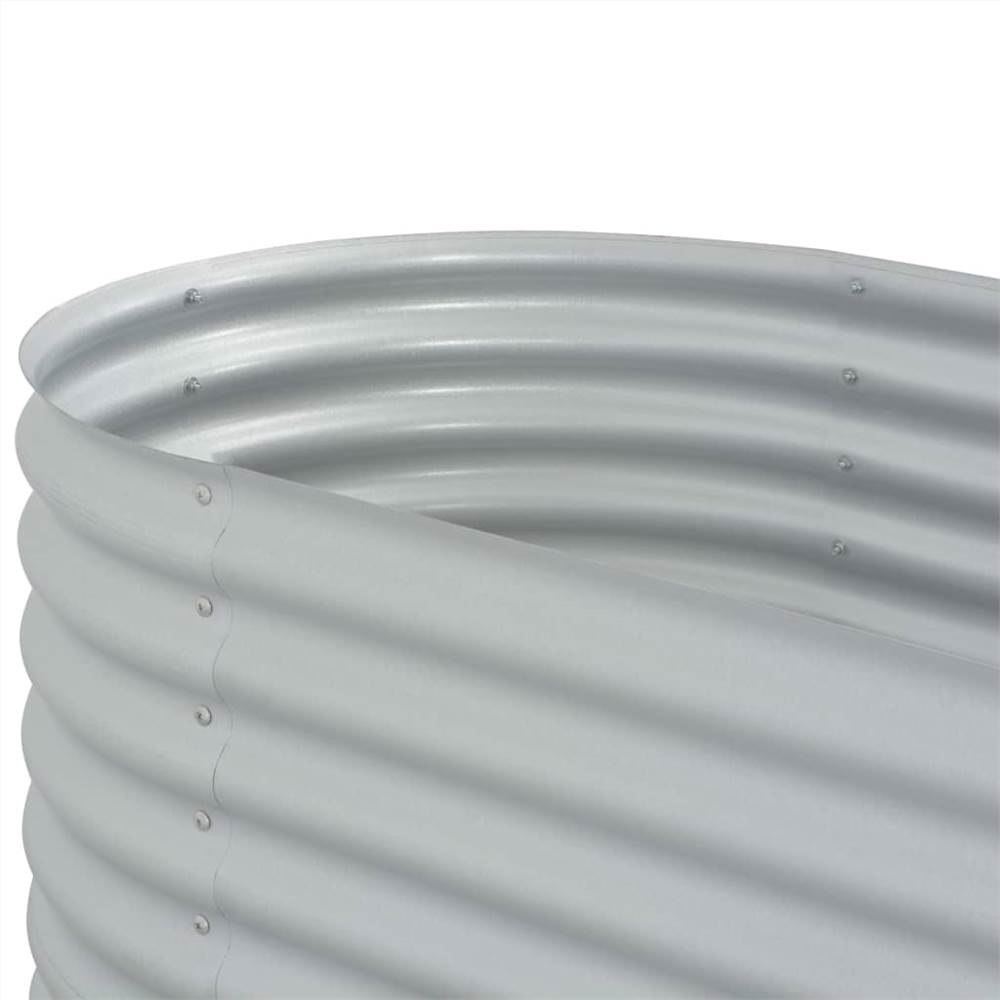 Garden Raised Bed 160x80x44 cm Galvanised Steel Silver