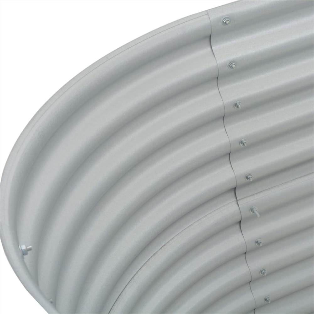 Garden Raised Bed 160x80x44 cm Galvanised Steel Silver