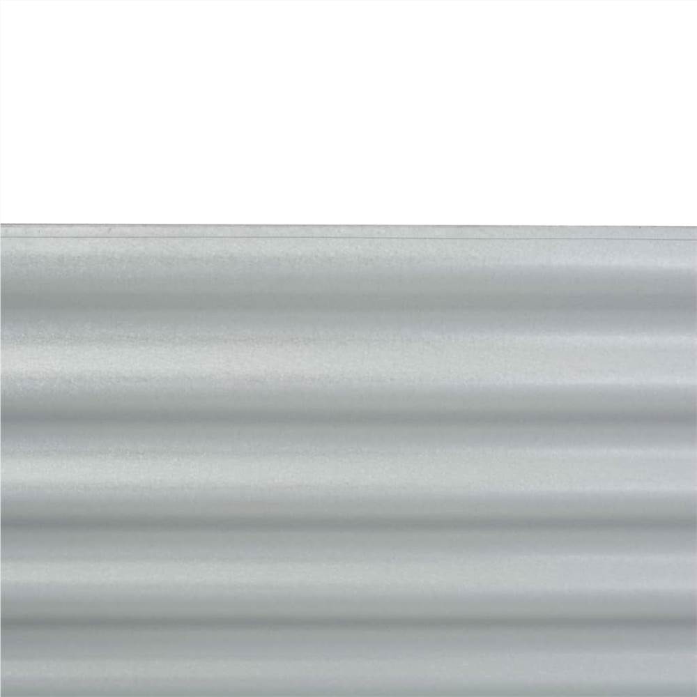 Garden Raised Bed 160x80x44 cm Galvanised Steel Silver