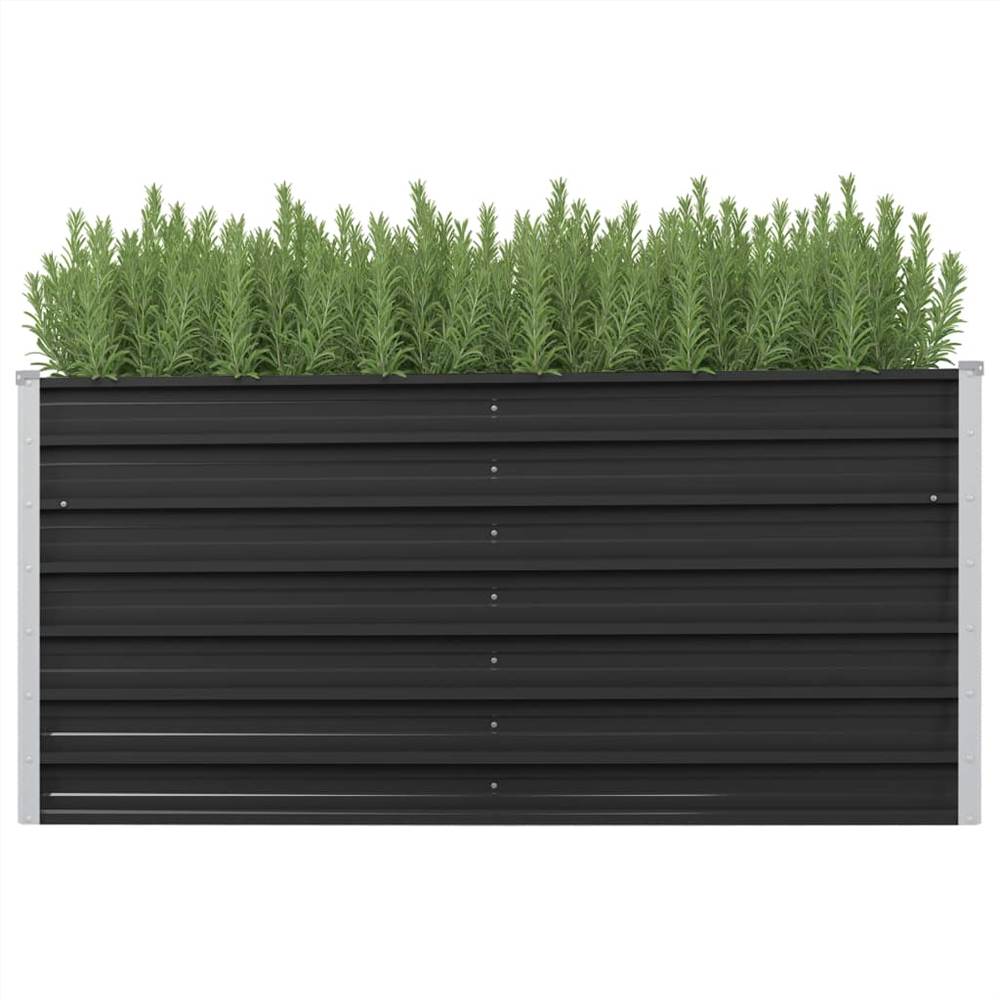 

Garden Raised Bed Anthracite 160x40x77 cm Galvanised Steel