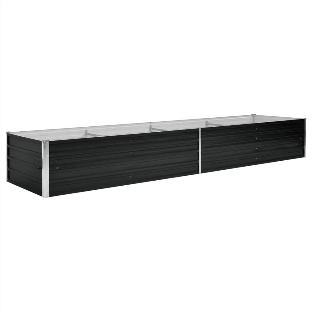 Garden Raised Bed Anthracite 320x80x45 cm Galvanised Steel