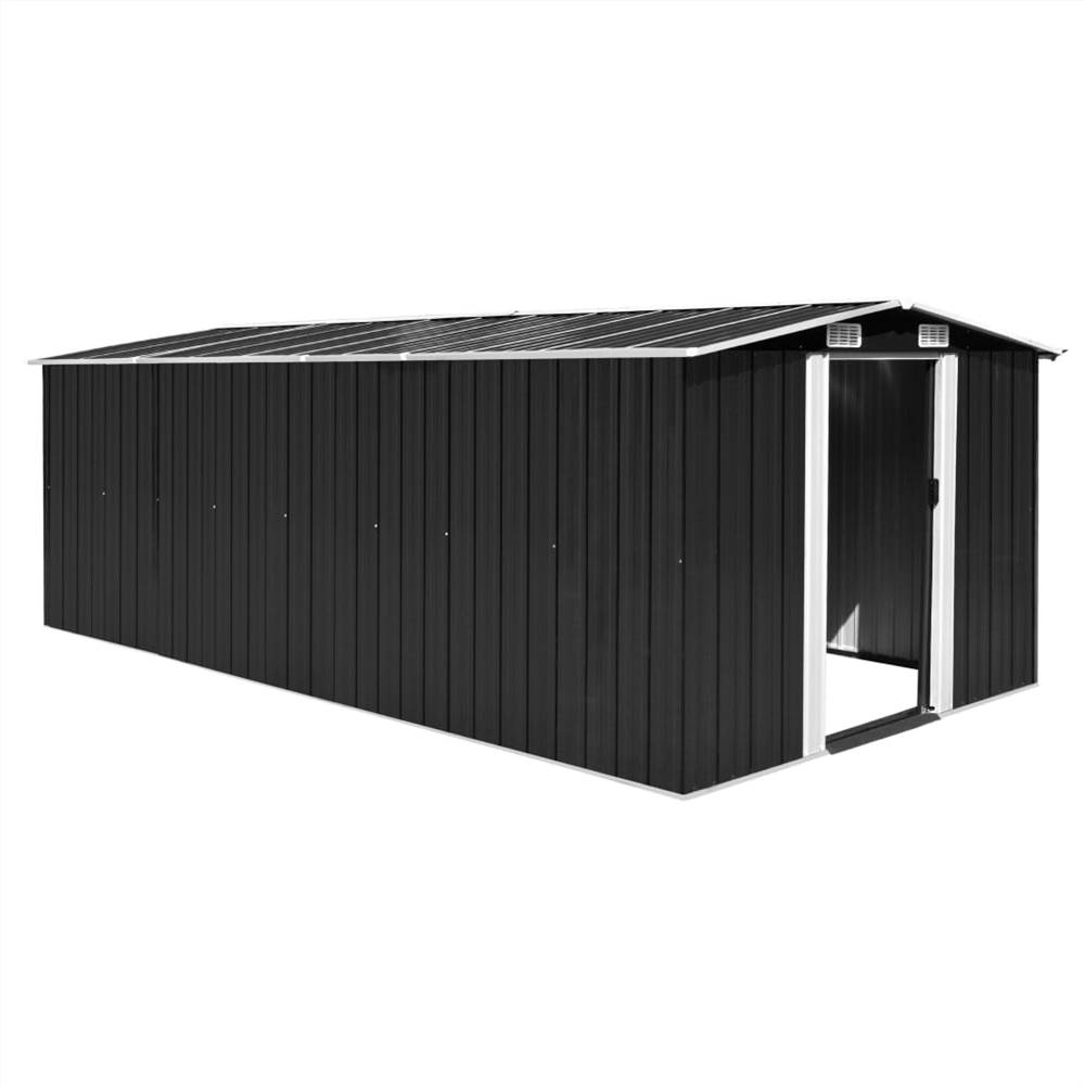 

Garden Shed 257x497x178 cm Metal Anthracite