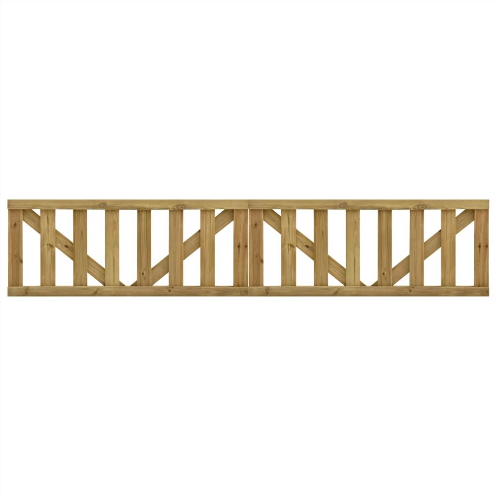 

Garden Slats Gates 2 pcs Impregnated Pinewood 150x60 cm