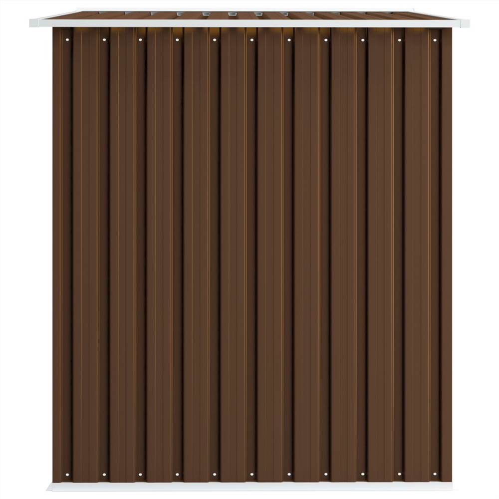 Garden Storage Shed Brown 257x205x178 cm Steel