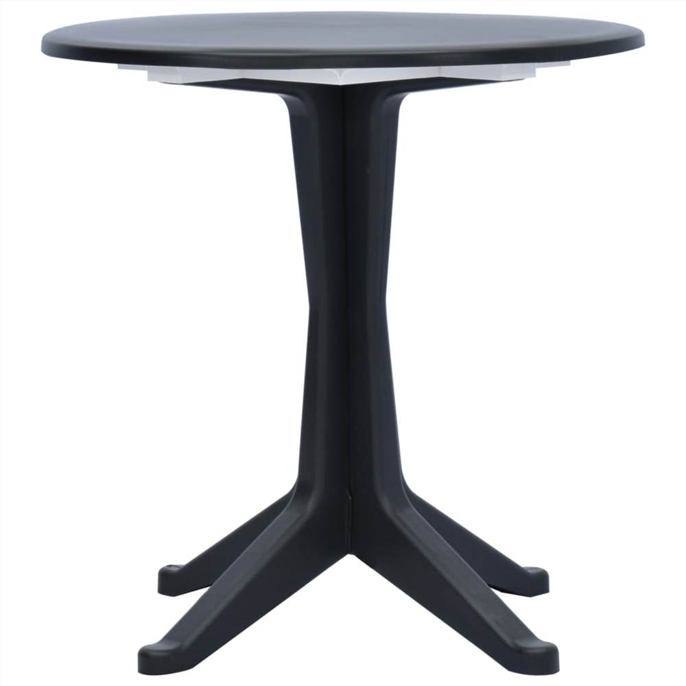 Garden Table Anthracite 70 cm Plastic