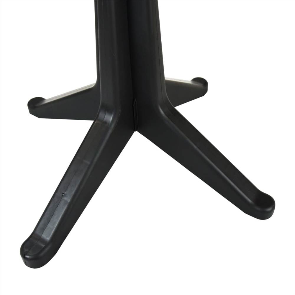 Garden Table Anthracite 70 cm Plastic