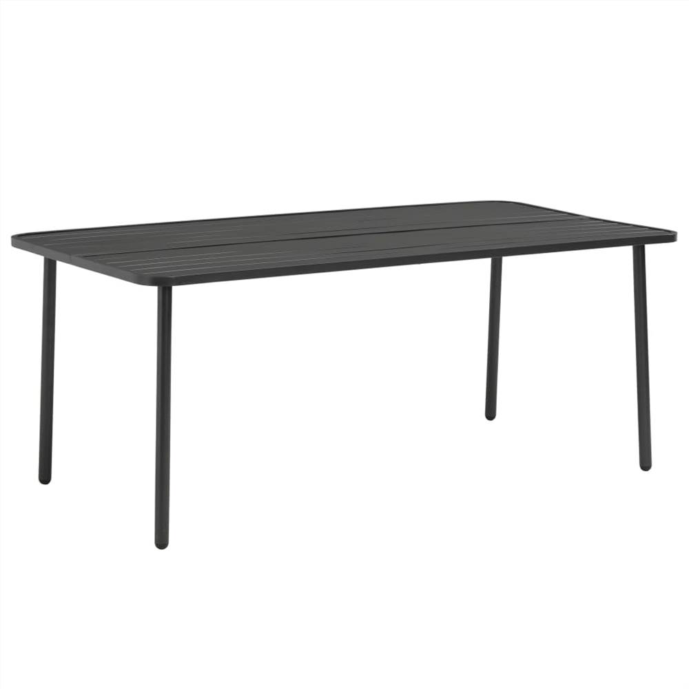 

Garden Table Dark Grey 180x90x72 cm Steel