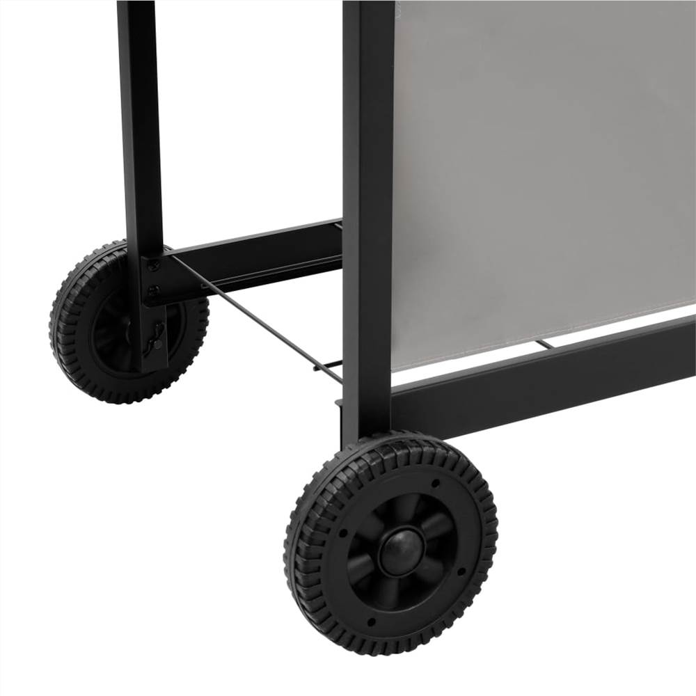 Gas BBQ Grill with 4 Burners Black and Silver