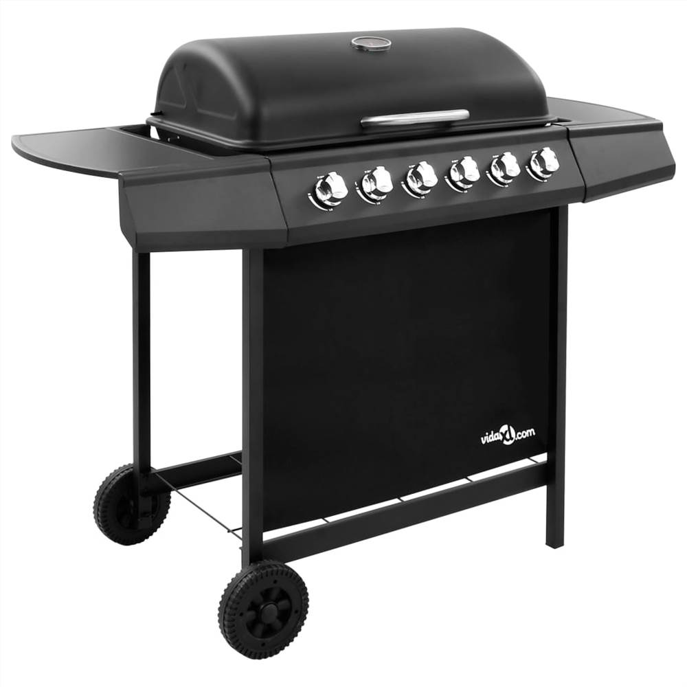 CosmoGrill 4+1 Pro Gas BBQ Black Barbecue Grill incl Side Burner Model 93412 