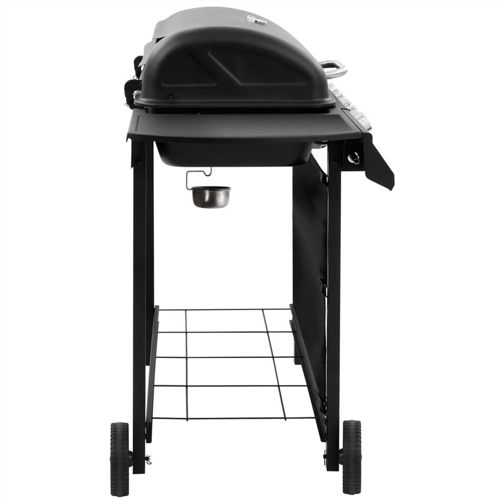 Gas BBQ Grill with 6 Burners Black