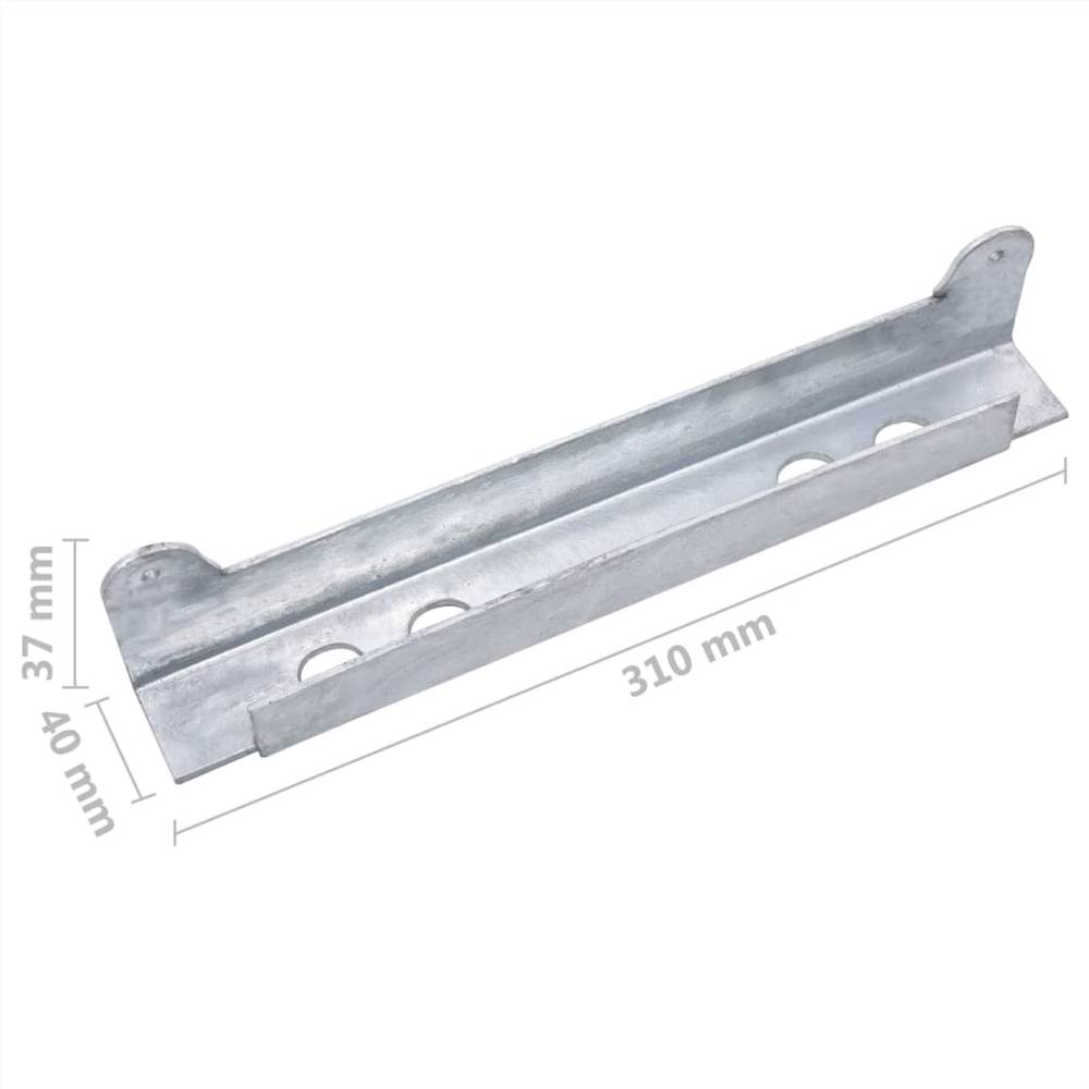 Gate Stop Angle Strike Plate Silver 310x40x37 mm