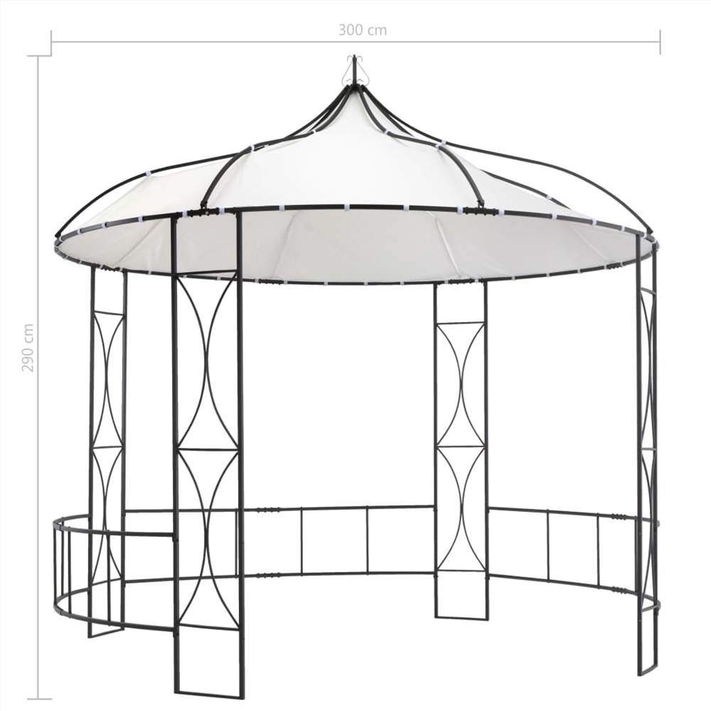 Gazebo 300x290 cm White Round