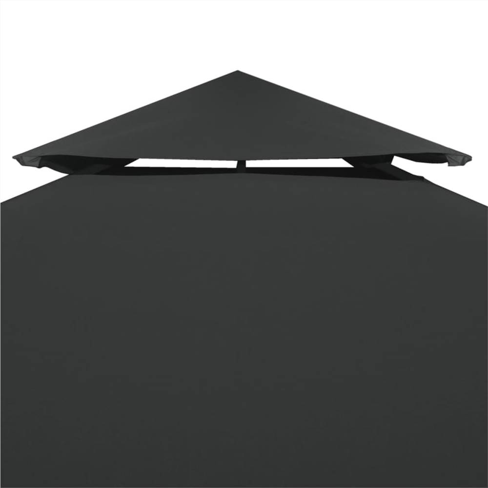 Gazebo Cover Canopy Replacement 310 g / m² Dark Grey 3 x 3 m