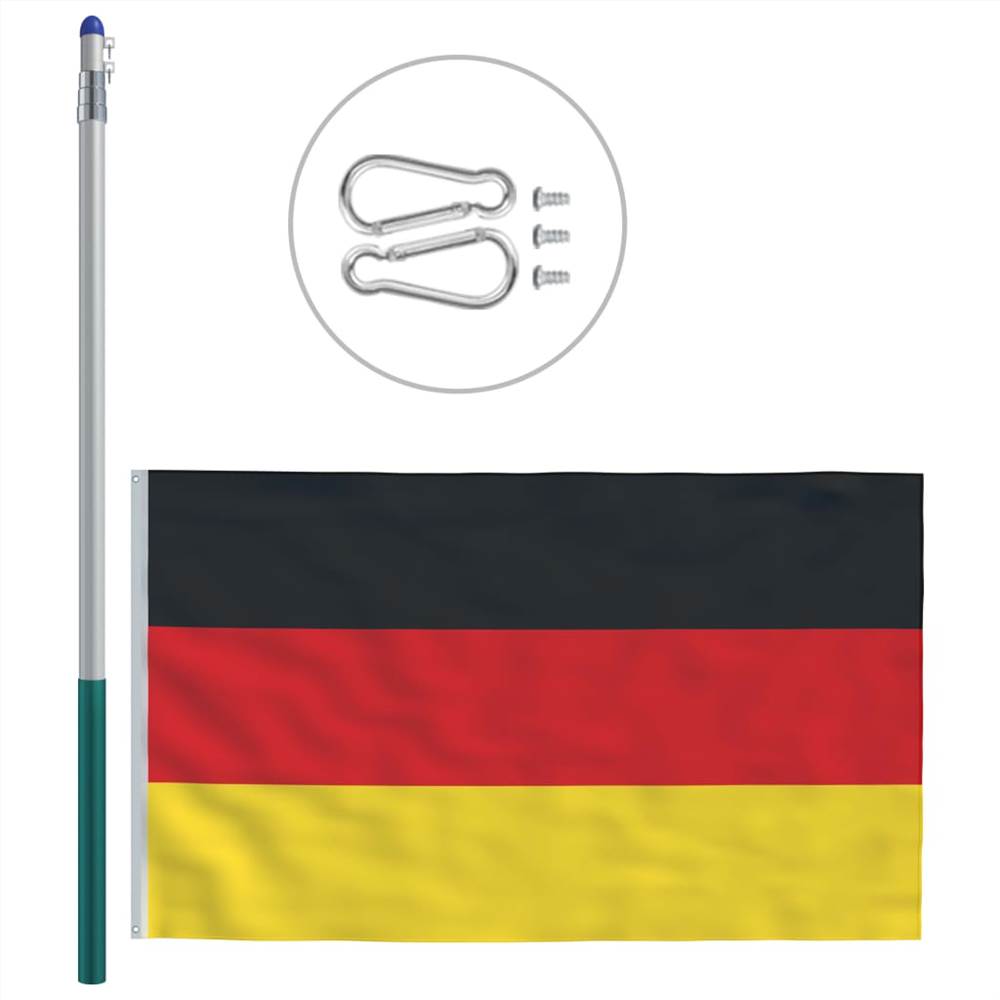 Germany Flag and Pole Aluminium 6 m
