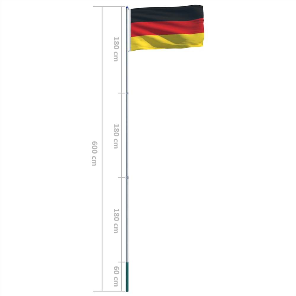 Germany Flag and Pole Aluminium 6 m