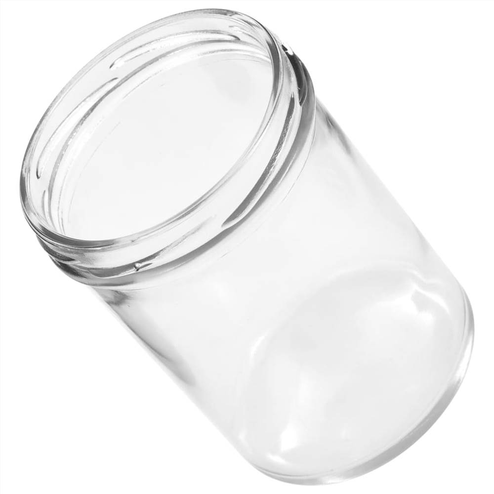 Glass Jam Jars with White and Red Lid 48 pcs 400 ml