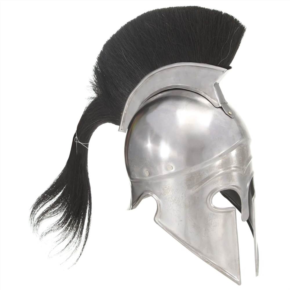 Griekse krijger helm antieke replica LARP zilver staal