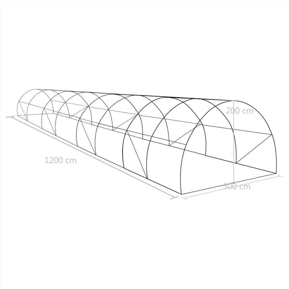 Greenhouse 36m² 1200x300x200 cm