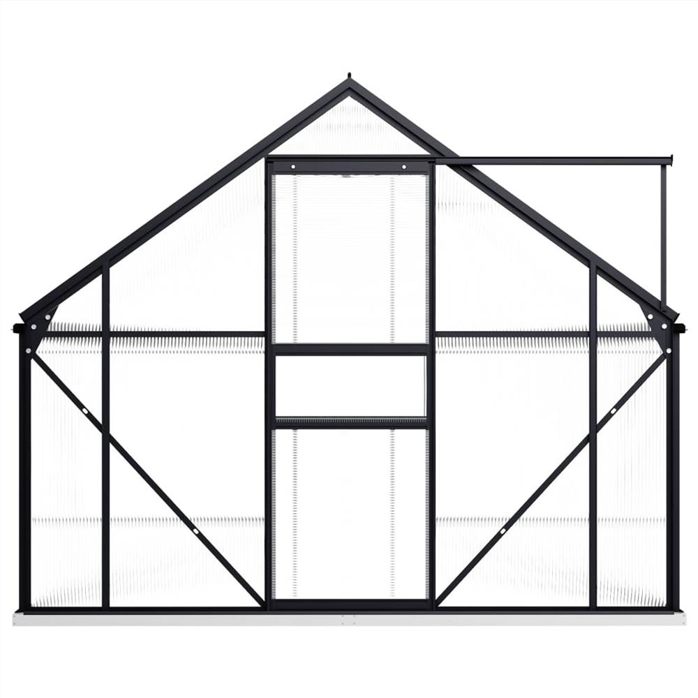Greenhouse with Base Frame Anthracite Aluminium 9.31 m²