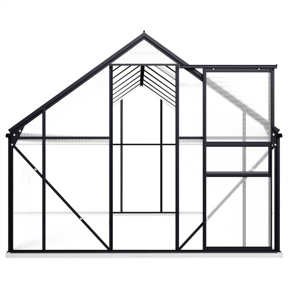 Greenhouse with Base Frame Anthracite Aluminium 9.31 m²