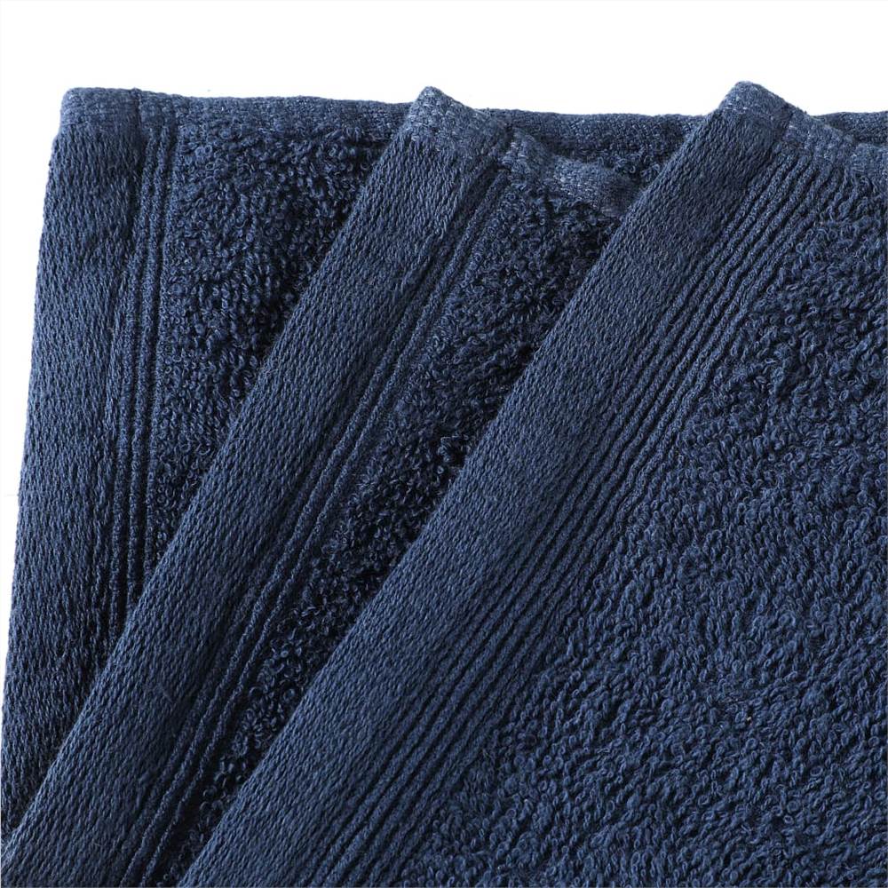 Guest Towels 10 pcs Cotton 450 gsm 30x50 cm Navy